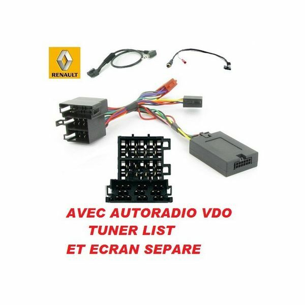 Commande au Volant Renault Laguna Tuner List Connecteur ISO Récupération Écran Déporté