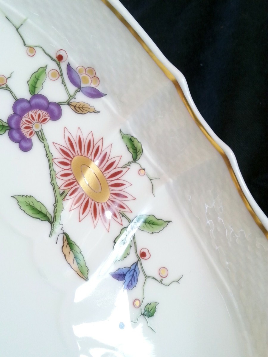 Vintage Richard Ginori Italy gilded porcelain dish 11.25 inches | eBay