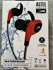 Altec Lansing MZX399N-DR-WM In-Ear Sport EARPHONES, RED with Mic New In Box