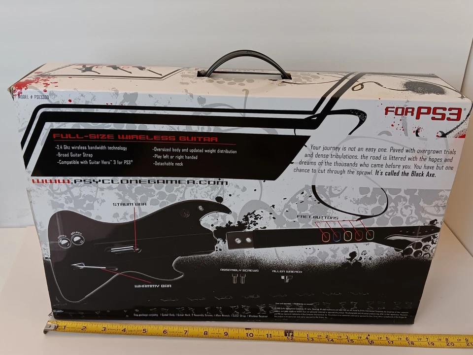 Psyclone Essentials Black Axe Wireless Guitar PlayStation 3/PS3-PSE3300 SEALED - Image 2 of 4
