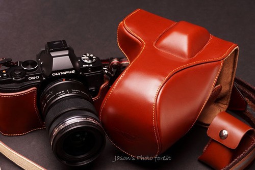 Hecho a mano Genunie Cuero Real Estuche Completo con Cámara para Olympus OM-D E-M5 EM5 - Imagen 2 de 11