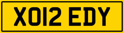 X EDY EDDIE ED EDWARD EDS COOL NUMBER THEME PRIVATE REGISTRATION PLATE XO12 EDY