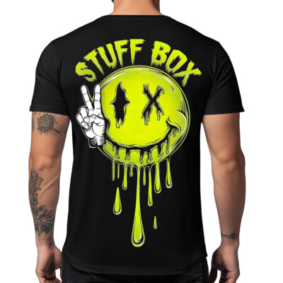 Stuff Box Herren Shirt Toxic Peace Schwarz S-5XL | Lässiger Fit & krasser Print