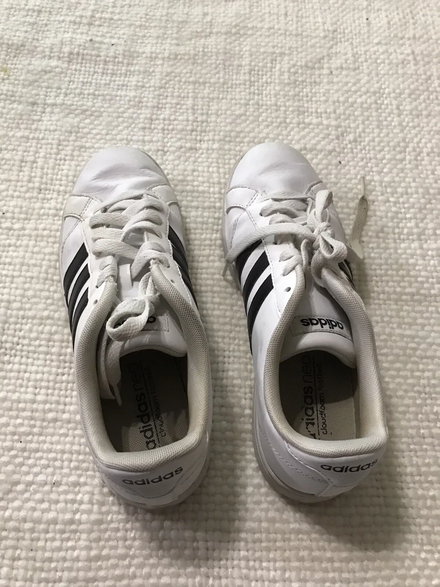 Adidas superstar white hotsell with black stripes