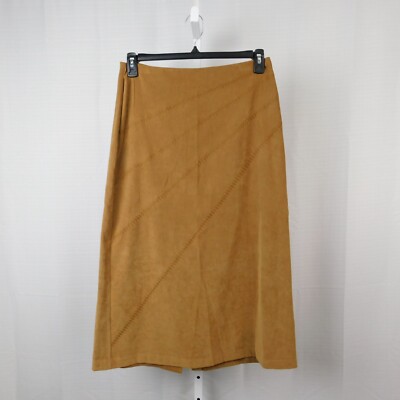 Norton McNaughton Petite Stretch Stitch Accent Midi Skirt 10P, Camel Beige #9957