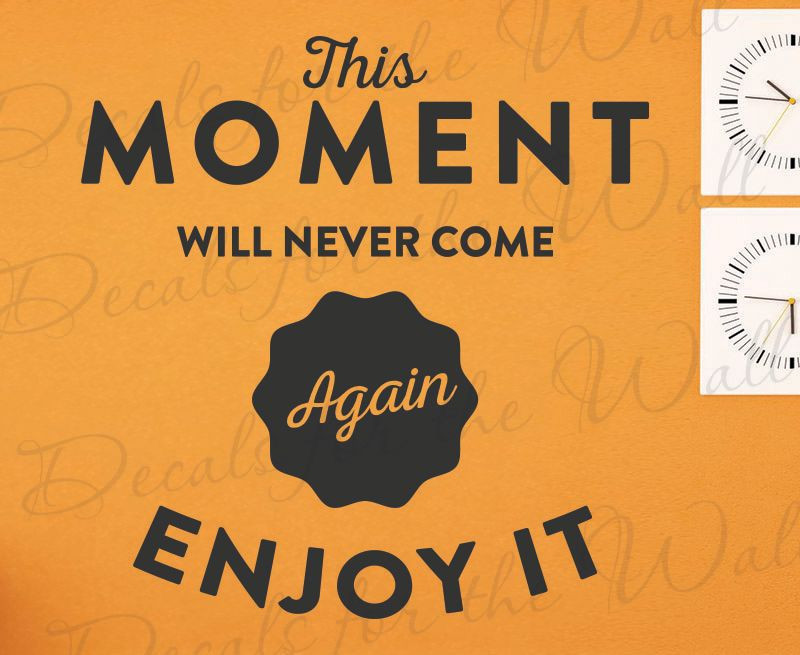 Cherish the Moment - Happiness Art Vinyl Wall Decal IN01B