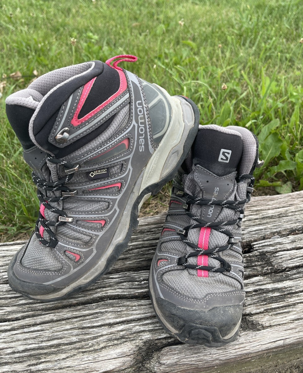 Salomon X Ultra 2 Mid GTX Pink Hiking Ankle Boots Shoes 371477