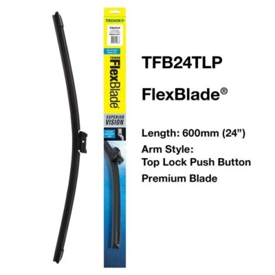 Tridon FlexBlade 600mm Top Lock Push Button Wiper TFB24TLP 