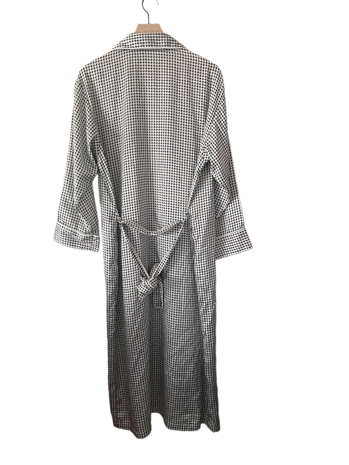 Victorias Secret Satin Robe Black White Houndstooth … Gem