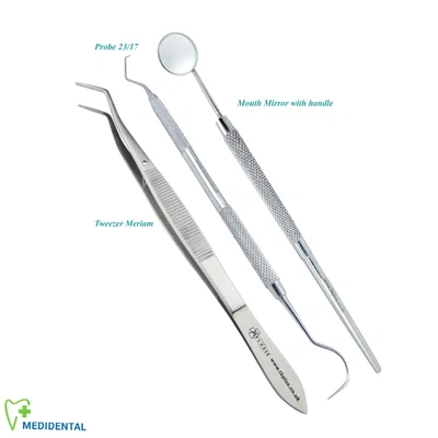 Dental Zahnsteinkratzer Spiegel und Handstücke Zahnreiniger Zahnarzt Instrumente - Bild 1 von 4