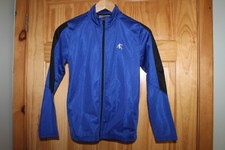 ANDI Youth Blue/Black Full Zip Lightweight Jacket with Pockets - L 10-12 