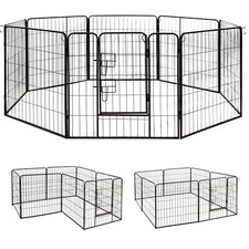 ALEKO Heavy Duty Pet Playpen Dog Kennel Pen Exercise Cage Fence 8 Panels