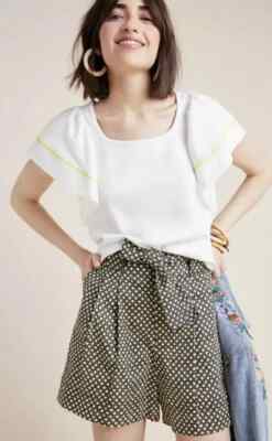 NWT Anthropologie Scotch & Soda Marloe High Rise Shorts Retro Pattern S $135