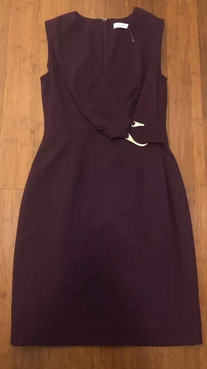 Plum calvin klein clearance dress