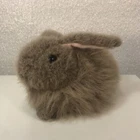 Vintage NIBBLES Rabbit Bunny Brown Plush Stuffed Animal 1993 TY Classic Bean 8"