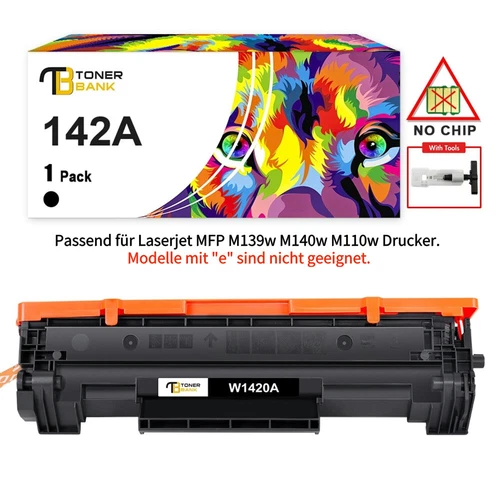 Toner Kein Chip für HP 142A W1420A LaserJet MFP M140w M110w M110w M140w M139w
