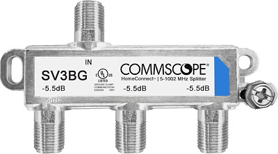 SV3BG Homeconnect 3-Way Balanced Coaxial Cable Splitter 5-1002 Mhz CATV 120 Db 7