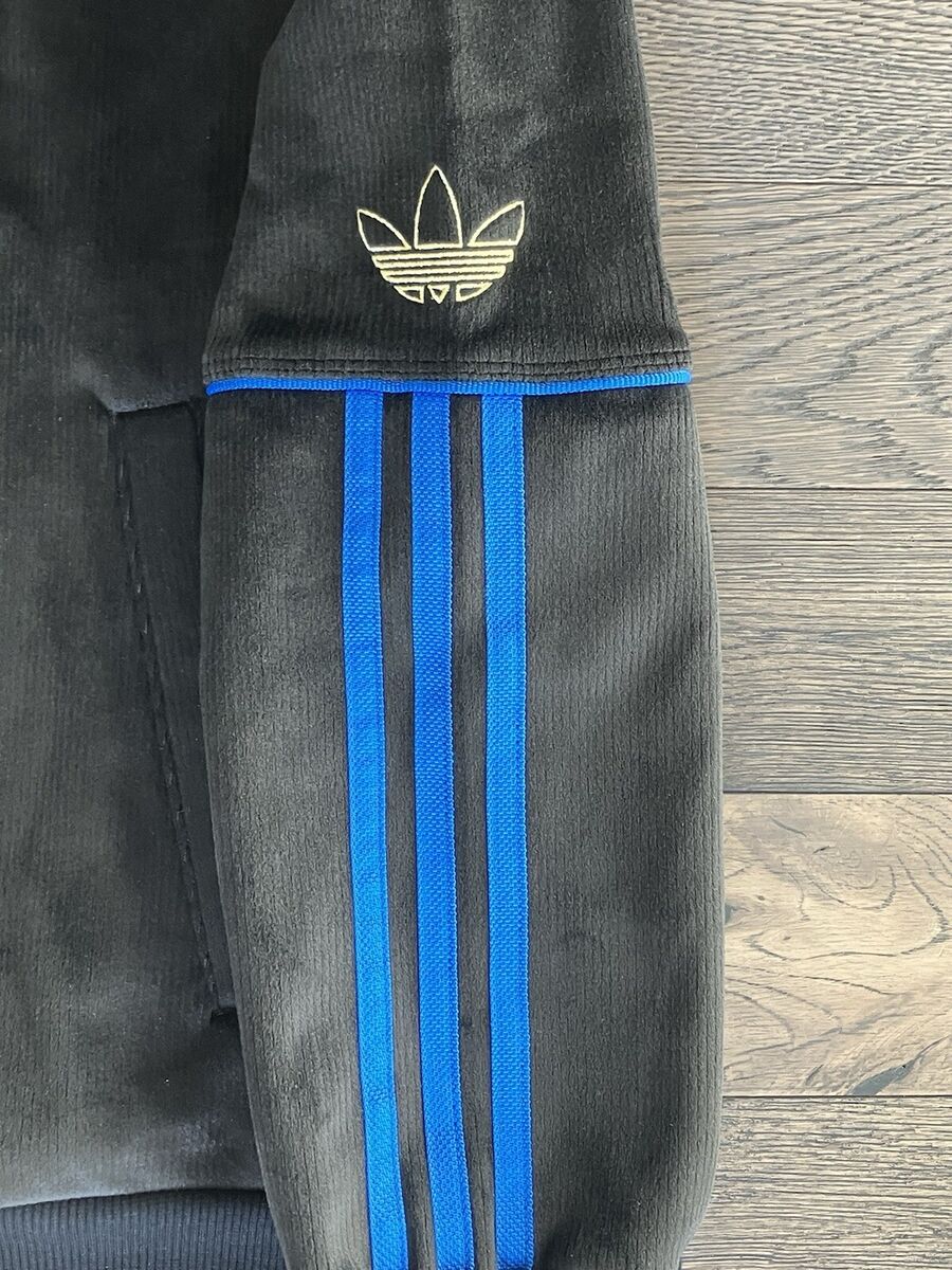 Adidas X Tyshawn Jones Velour Full Zip Men Track Jacket Adidas X Tyshawn Jones Velour Full Zip Men Track Jacket