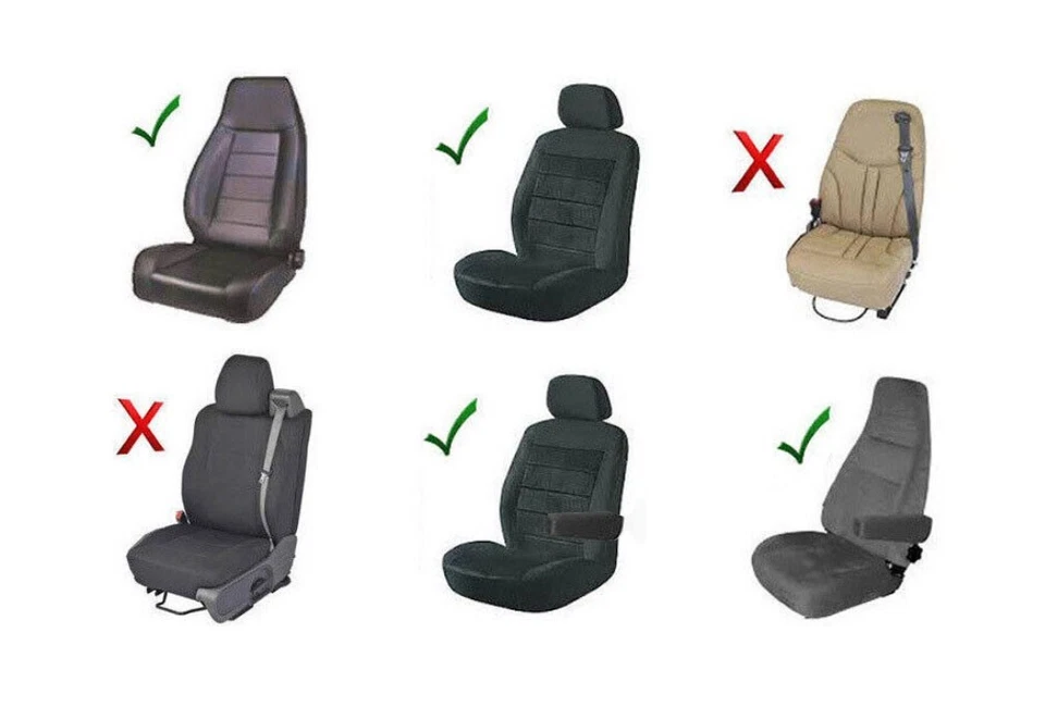 New Jeep Black 2 Front Car Truck SUV Van Bucket Seat Cover White Lettering JEEP Foto 3 de 3