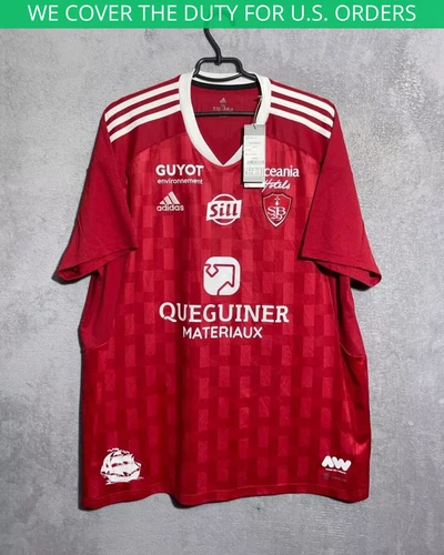 Stade Brestois Brest 29 Jersey Home football shirt Red Adidas Trikot Mens 2XL
