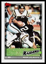 Marcus Allen, 1991 Topps, #87, Los Angeles Raiders,