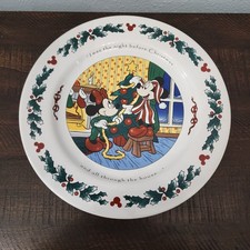 Disney “Twas the Night Before Christmas” Stoneware Serving Platter Mickey *Read 