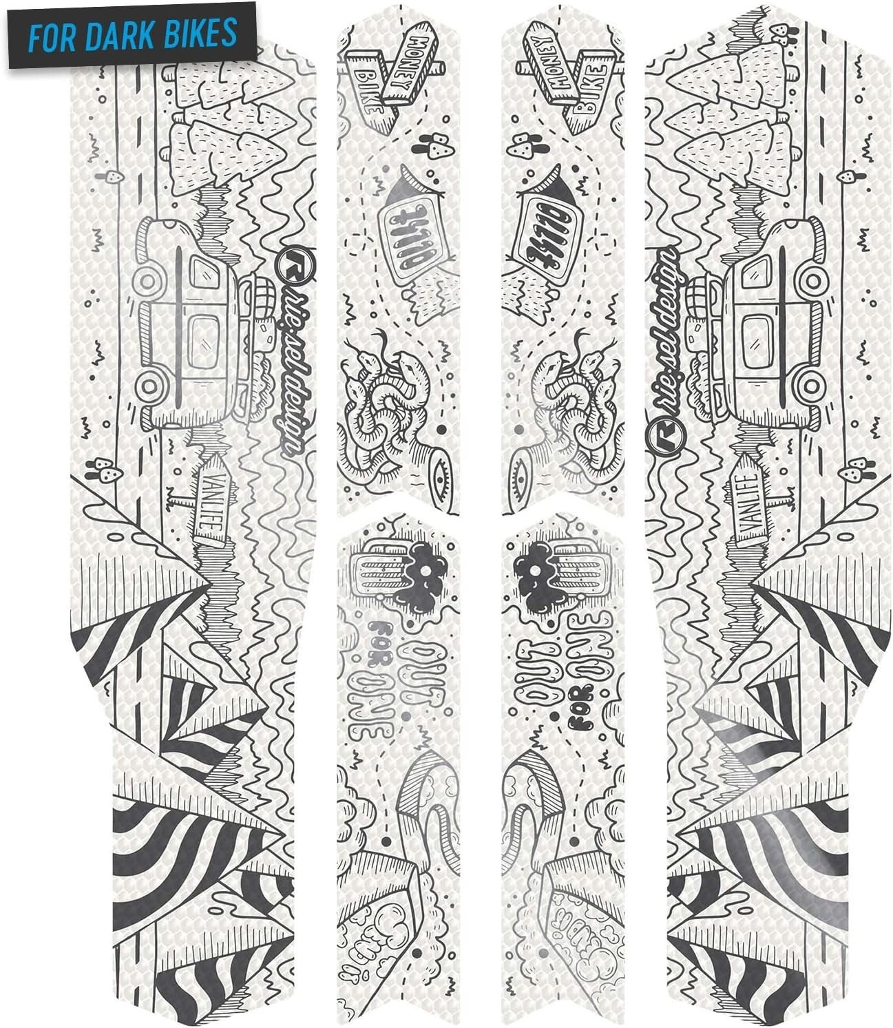 Fahrrad Schutzfolie Aufkleber fr den Hinterbau matt Kratz- - Steinschlagschutz 4490₽