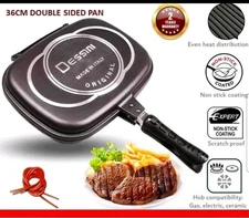 DESSINI Double Side Pressure Grill Frying Pan ScratchProof Die Casting 36cm LKNU