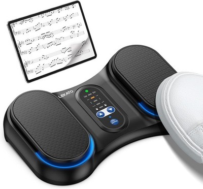 LEKATO Bluetooth Page Turning Pedal, kabelloser Page Turner, wiederaufladbarer Fußschalter