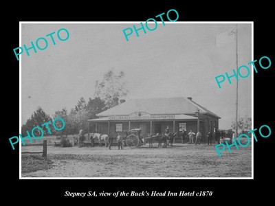 Stepney Adelaide Sa The Bucks Head Inn Hotel c1870 Old Large Historic Photo
