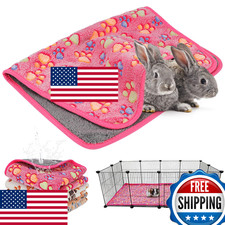 YUEPET Waterproof Guinea Pig Blankets Washable 3-Pack Small Animal Fleece Cage L
