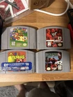 Lot Of X4 Nintendo 64 N64 Games Tennis, Mario 64, WWF Attitude And StarFox 64