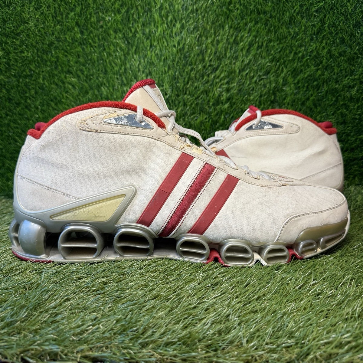 Adidas Kevin Garnett 3 White Red 2Malik KG Men's Size 19 Sneakers