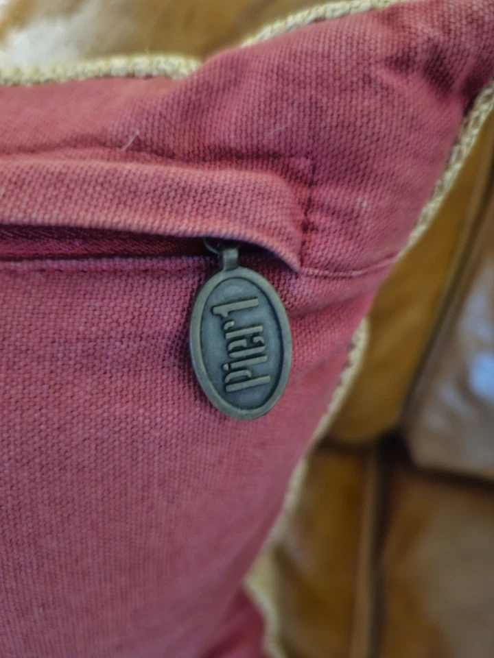 Vintage Pier One Kilim Type Lumbar Pillow - Image 3 of 3