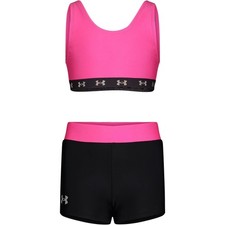 NWT Under Armour Girls Bikini and Shorts Swim Set sz 6