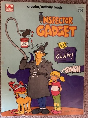 Inspector Gadget vs Doctor Claw A Color Activity Book VTG (1984) USED