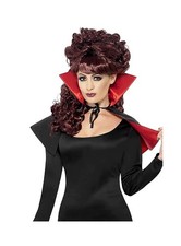 Mini Vampire Cape Red Black Cape Pelerine Vampiress Carnival Halloween