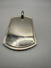 VTG ITALY 925 STERLING SILVER ENGRAVABLE  DOG TAG PENDANT. 15.3 GRAMS. SIGNED — photo 7