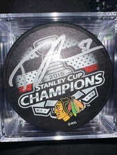 Trevor Van Riemsdyk Autographed 2015 Stanley Cup Champions Puck