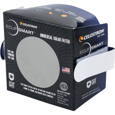 Celestron Eclipsmart Safe Solar Eclipse Telescope And Camera Filter Meets Iso