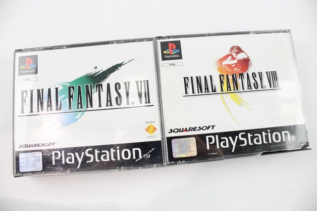 Lot 2 Final Fantasy 7 & 8 Boxed Complete - Light Damage on case of 7 Black label