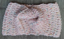 Crochet Handmade Twist Headband/Ear Warmer Colors Speckled Bright/Blush