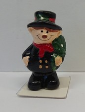 Schornsteinfeger mit Kleeblatt Keramik Glücksbringer Dekofigur