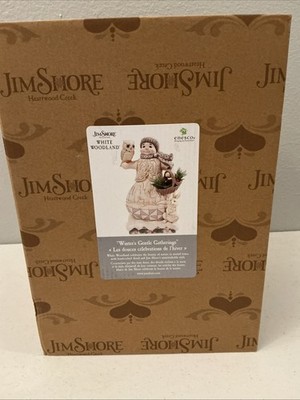Jim Shore Winter's Gentle Gatherings - Woodland Snowman Figurine In Unopened Box