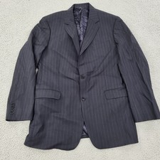 Brooks Brothers 346 Blazer Mens 42L Black Pinstripe Suit Jacket Sport Coat