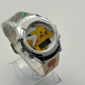 Pokekon Pikachu Kid&rsquo;s Digital Watch White Working New Battery