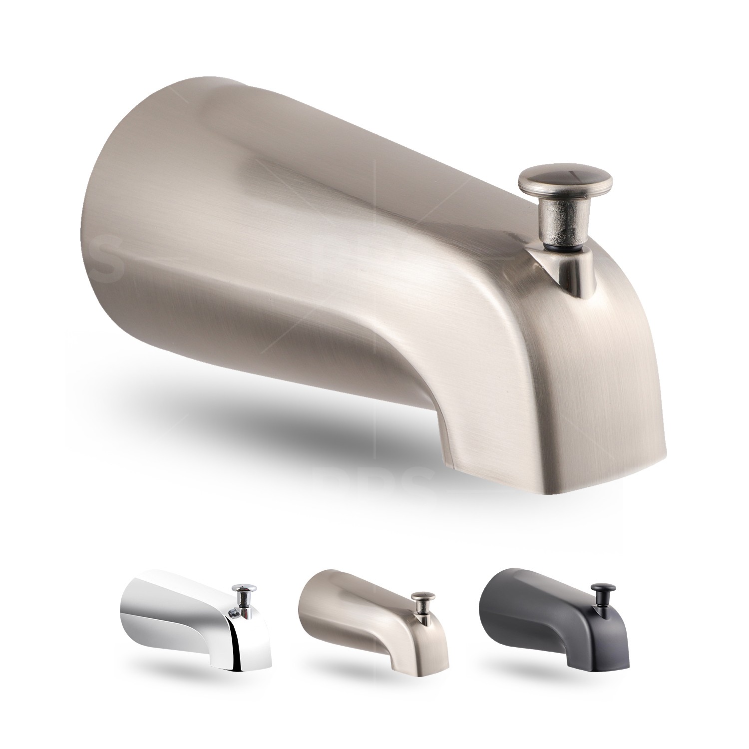 Tub Spout 1/2" FIP Nose Thread Bathtub Faucet with Diverter Brushed Nickel
