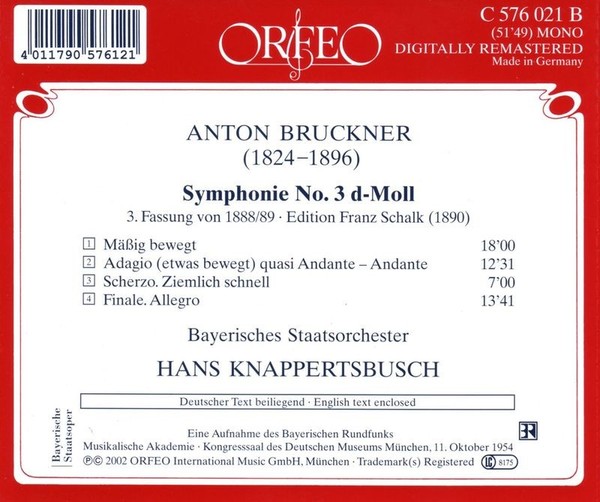 Anton Bruckner (1824-1896): Anton Bruckner (1824-1896): Symphonie Nr.3 - - (C-image