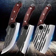 6-Piece High Carbon Steel Kitchen Knife Set for Home Cooking