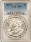 1892-O $1 MORGAN DOLLAR - PCGS MS-62, BLAST WHITE!
